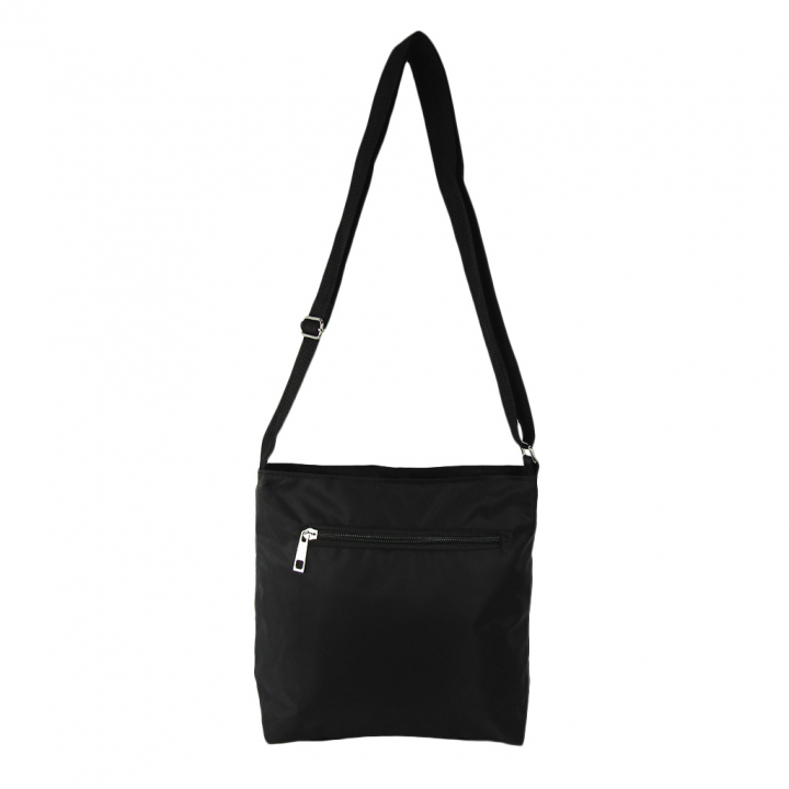 [Sofia Valentino ソフィアバレンチノ] 縦ファスナー ポケット付 ショルダーバッグ｜レディース 多機能 ななめ掛け ブラック 4874