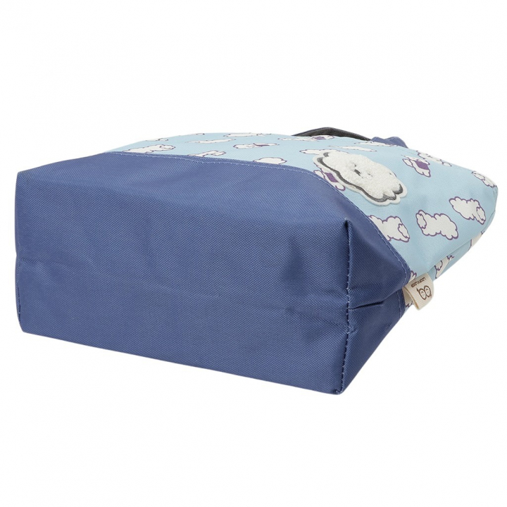  [mama fiore マーマフィオーレ] Picoteeシリーズ ピコティ 保温保冷 ランチバッグ 保冷バッグ | おしゃれ 可愛い サブバッグ 軽量 レディース キッズ 弁当袋 ミニ トートバッグ 4L 便利 モフモフ犬のモフィコ／ブルー