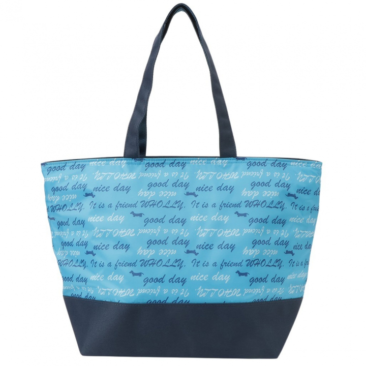 保冷バッグ トートバッグ 3L23 [WHOLLY ウォーリー] 保温保冷 買い物 レジャー イヌ かわいい レディース ブルー