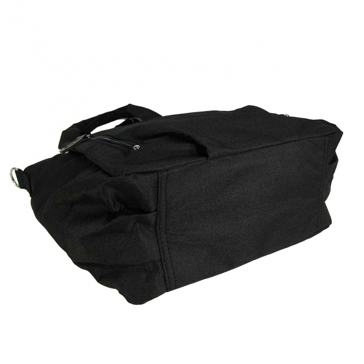 11ポケット 2WAY ショルダーバッグ| レディース 軽量 トートバッグ ななめ掛け 女性 大人 多機能 サブバッグ 買い物 レジャー デイリー シンプル 無地 黒 ブラック 4509