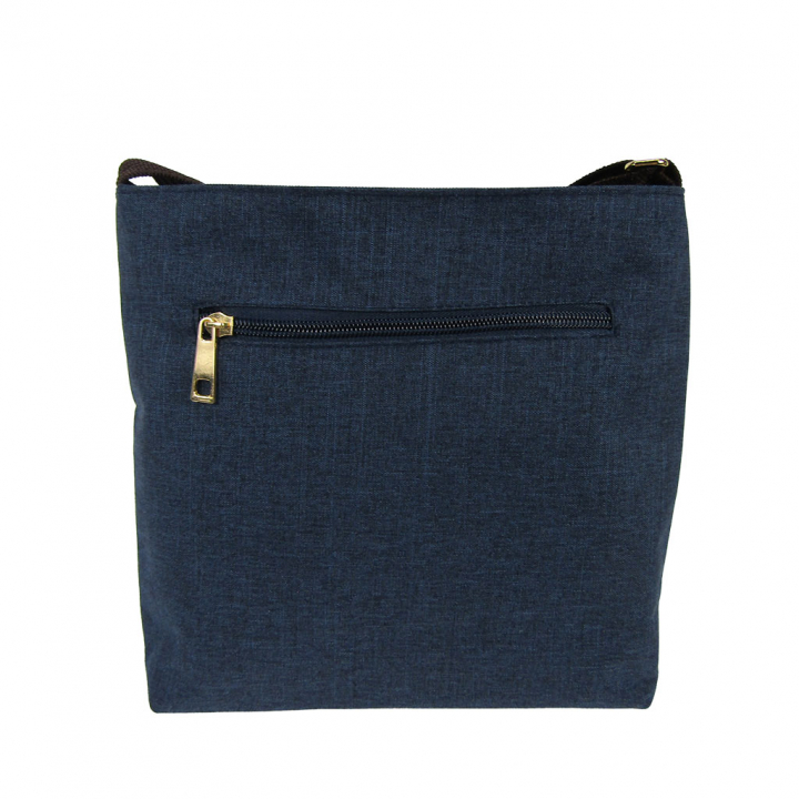 [Sofia Valentino ソフィアバレンチノ] 縦ファスナー ポケット付 軽量  ショルダーバッグ | レディース サコッシュ 多機能 ななめ掛け 紺 ネイビー 4902