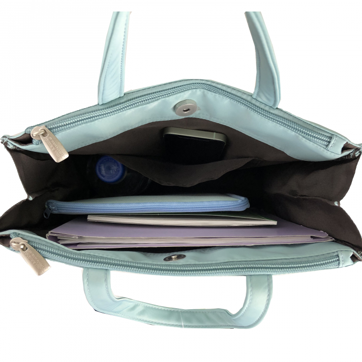  [ピータ―ラビット (ＴＭ )] A4サイズ対応 トートバッグ ハンドバッグ サブバッグ 手持ちタイプ 撥水 ポケット充実 ファスナー付き 大人 上品 かわいい レディース PETERRABBIT(ＴＭ) うさぎ ねこ レッスンバッグ 買い物 お稽古 習い事 縦型トート 0635　00グリーン