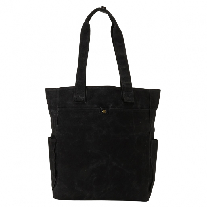 帆布工房 HUSKYII シリーズ 全３色 | A4対応 帆布トートバッグ パラフィン加工 撥水 天然素材 帆布 キャンバス 底板付き 旅行 通学 習い事 男女兼用 丈夫 黒 ブラック 3X28