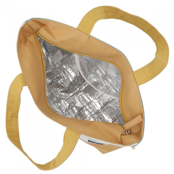  [mama fiore マーマフィオーレ] Picoteeシリーズ ピコティ 保温保冷 ランチバッグ 保冷バッグ | おしゃれ 可愛い サブバッグ 軽量 レディース キッズ 弁当袋 ミニ トートバッグ 4L 便利 マリンボーダー／グリーン