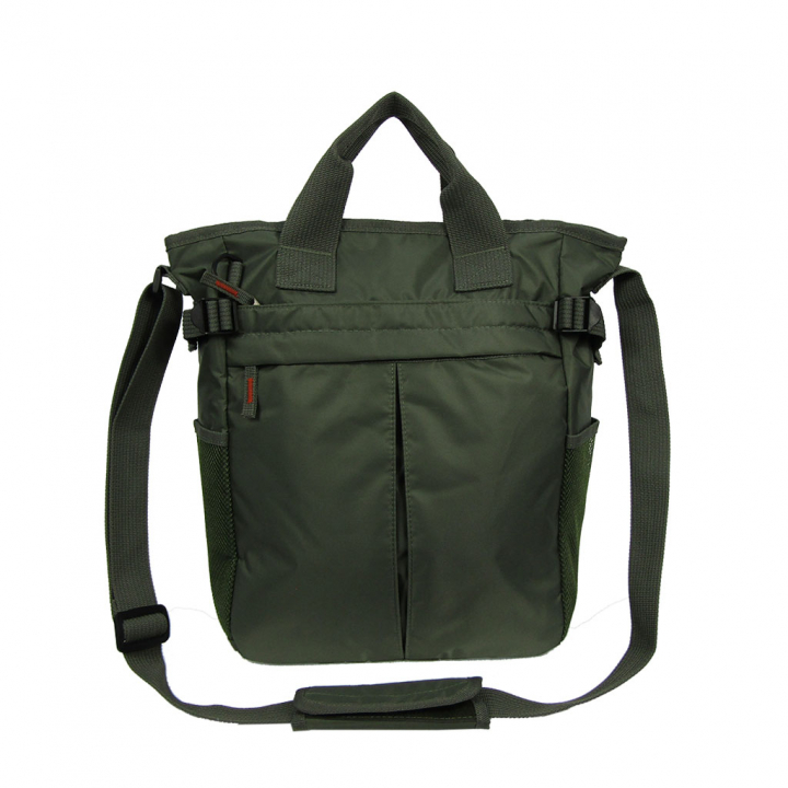 2WAY 大容量 A4 対応 ボンディングバッグ 全4色 | トートバッグ 多収納 多機能 通勤 通学 お稽古 男女兼用 軽量 軽い 撥水 サブバッグ オフィス ビジネス カジュアル カーキ 3E77