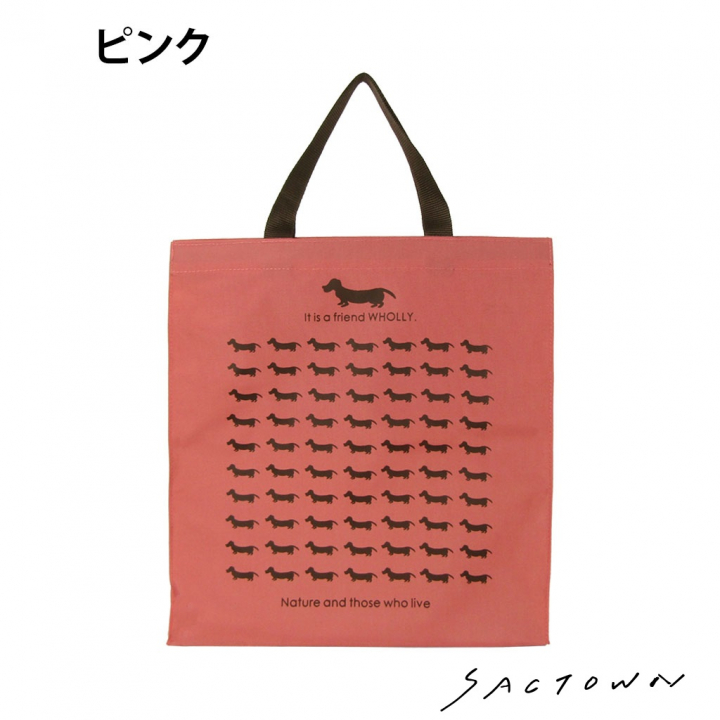 WHOLLY ウォーリー | ドッグプリント総柄 手提げバッグ | 全10色 3L13