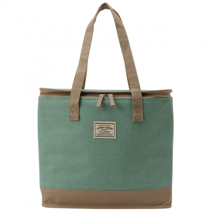  [mama fiore マーマフィオーレ] Picoteeシリーズ ピコティ BOX型 保温保冷トートバッグ 4X54 | 無地 レジャー シンプル 男女兼用 軽量 レディース メンズ 買い物 ピクニック 運動会 イベント ユニセックス ライトグリーン