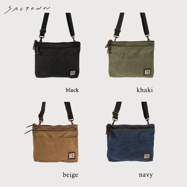 2WAY サコッシュ 帆布ショルダー 3J53 [帆布工房 はんぷこうぼう] 男女兼用 ショルダーバッグ ポーチ ななめ掛け 帆布 キャンバス