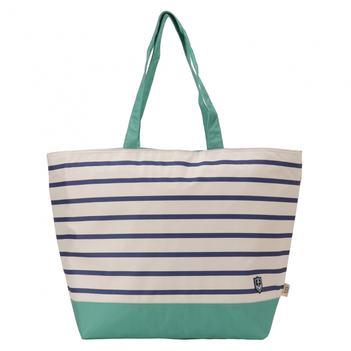 保冷バッグ トートバッグ 4X87 [mama fiore マーマフィオーレ] Picoteeシリーズ ピコティ 保温保冷 マリンボーダー おしゃれ レジャー レディース グリーン