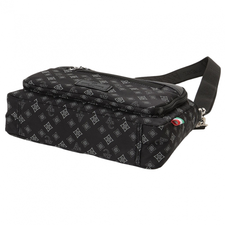 [ANNA CRISTINA アンナクリスティーナ]  モノグラム ウォレットショルダー バッグ |多機能 2WAY バッグインバッグ ポケット充実 お出かけ 通院 レディース 黒 ブラック 4A38