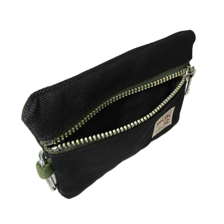 倉敷産帆布 日本製ティッシュポーチ 3J33 [帆布工房 はんぷこうぼう] ミニポーチ 帆布 キャンバス カラビナ付