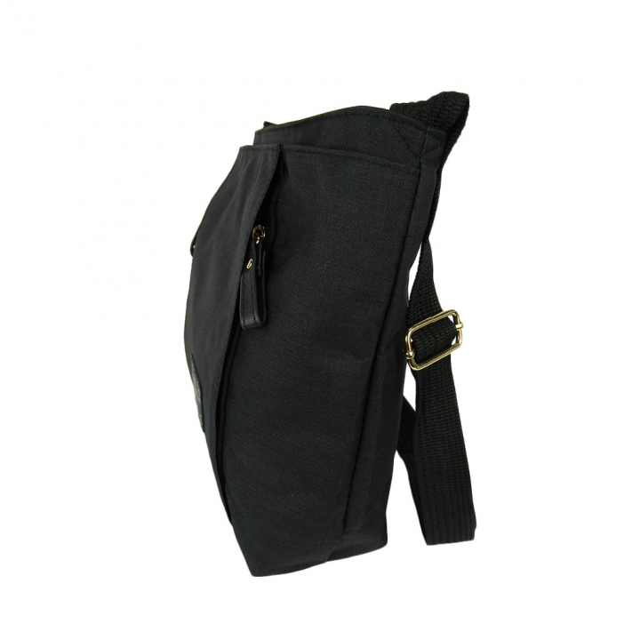 [Sofia Valentino ソフィアバレンチノ] 縦ファスナー ポケット付 軽量  ショルダーバッグ | レディース サコッシュ 多機能 ななめ掛け 黒 ブラック 4902