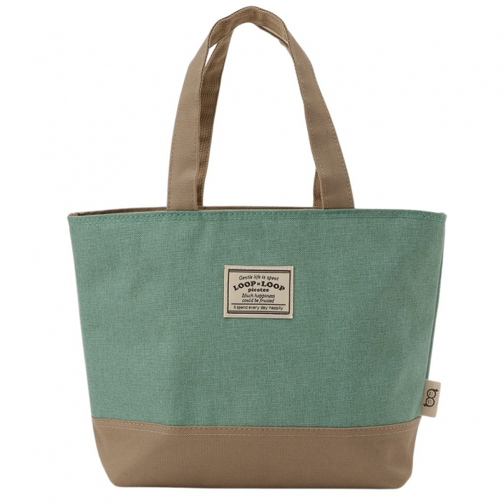  [mama fiore マーマフィオーレ] Picoteeシリーズ ピコティ 保温保冷 ランチバッグ 保冷バッグ | おしゃれ 可愛い サブバッグ 軽量 レディース メンズ 男女兼用 キッズ 弁当袋 ミニ 4L 便利 シンプル／ライトグリーン