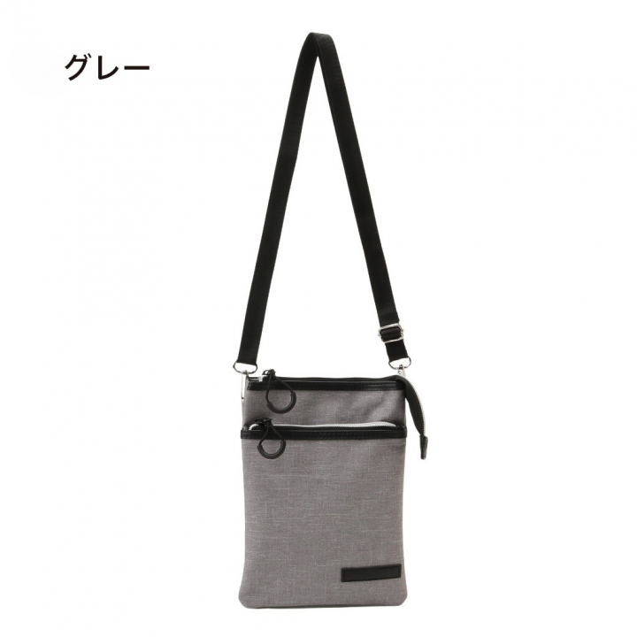 [CUBIC CORE キュービックコア]  サコッシュ ショルダーバッグ スマホショルダー スマホポーチ お財布ショルダー シンプル 薄マチ 収納力 紺 ネイビー 1E30