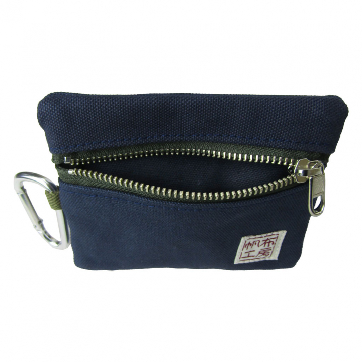 倉敷産帆布 日本製ティッシュポーチ 3J33 [帆布工房 はんぷこうぼう] ミニポーチ 帆布 キャンバス カラビナ付