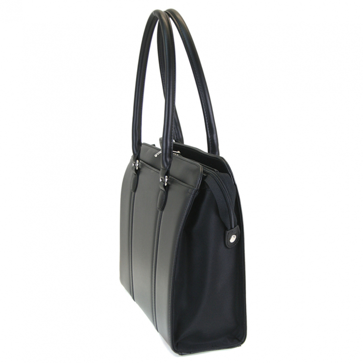 A4対応 レディース リクルートバッグ | 就活 就職 通勤バッグ 合皮 自立 底鋲 軽量 肩掛け 面接 営業 ビジネスバッグ ビジネストート 黒 ブラック 0483