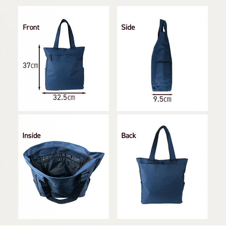 9ポケット収納！A4対応 カジュアルトートバッグ 3975 男女兼用 トート メンズ カジュアル 背面 サイドポケット 収納力 軽量 お稽古 レッスン A4