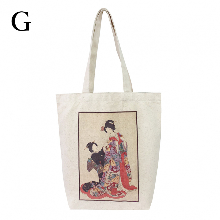 トートバッグ 9084 [Palette Pop パレットポップ] 浮世絵 錦絵 和風 名画 葛飾北斎 歌川広重 東洲斎写楽 一楽亭栄水 喜多川歌麿 楊洲周延 A4 帆布 男女兼用 メンズ レディース エコバッグ 買い物バッグ G 千代田之大奥 お召しかへ