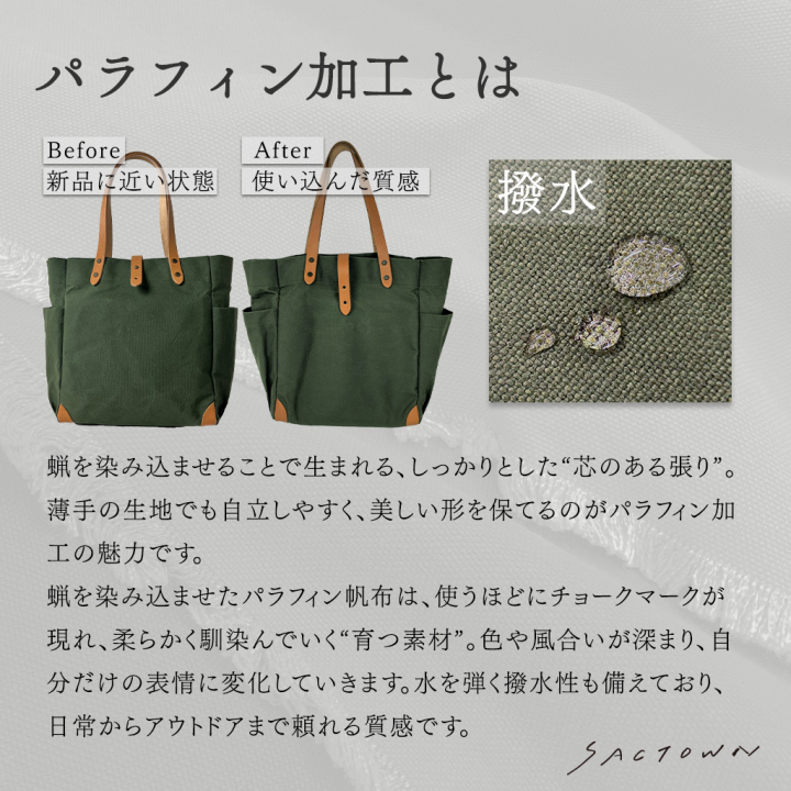 帆布工房 | AGING シリーズ  国産帆布 トートバッグ（M）全5色 3J10