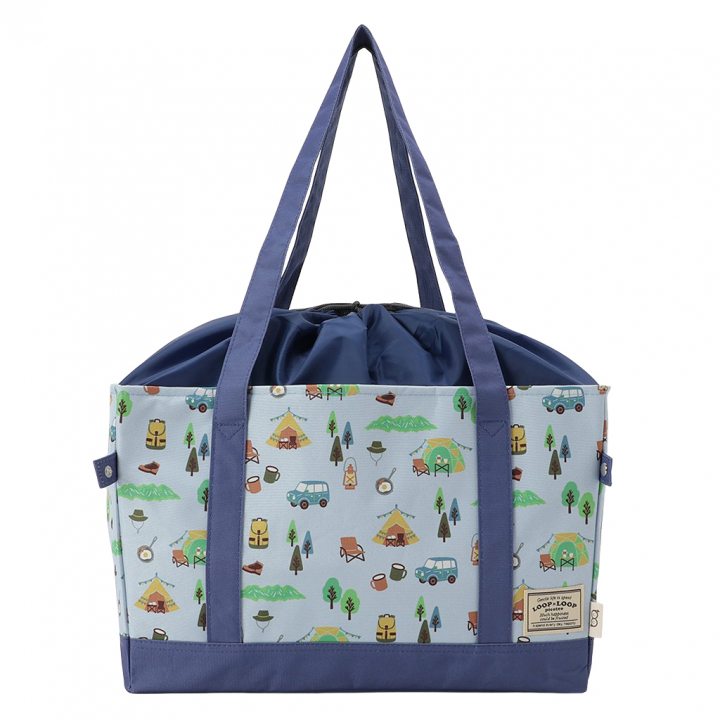 保温 保冷 レジかごバッグ 4WJ4 [mama fiore マーマフィオーレ] Picoteeシリーズ ピコティ 保温保冷 OUTDOOR 大容量 レジカゴバッグ トートバッグ キャンプ レディース ブルー
