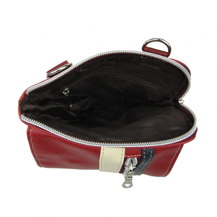 [CUBIC CORE キュービックコア]  3WAY シザーバッグ 合皮 カラビナ付 ベルトループ付 スマホ ショルダー 赤 レッド  1868