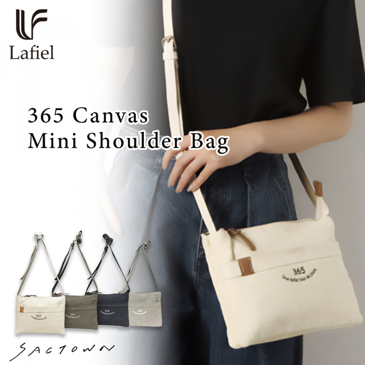  [LAFIEL ラフィール] 365シリーズ 帆布 ショルダーバッグ | カジュアル シンプル レディース ポシェット 緑 カーキ 470X