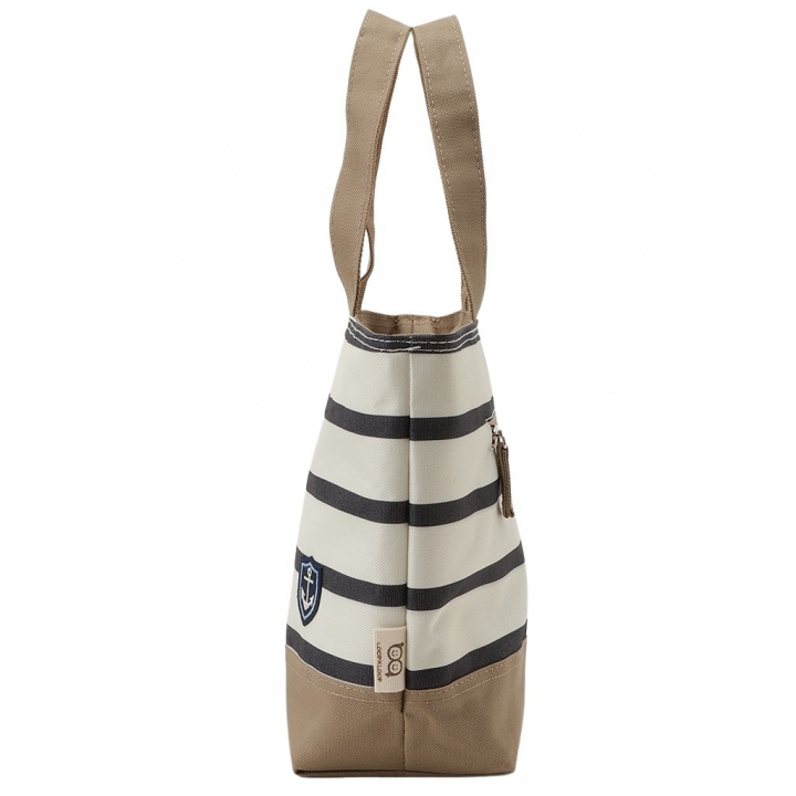  [mama fiore マーマフィオーレ] Picoteeシリーズ ピコティ 保温保冷 ランチバッグ 保冷バッグ | おしゃれ 可愛い サブバッグ 軽量 レディース キッズ 弁当袋 ミニ トートバッグ 4L 便利 マリンボーダー／ブラック