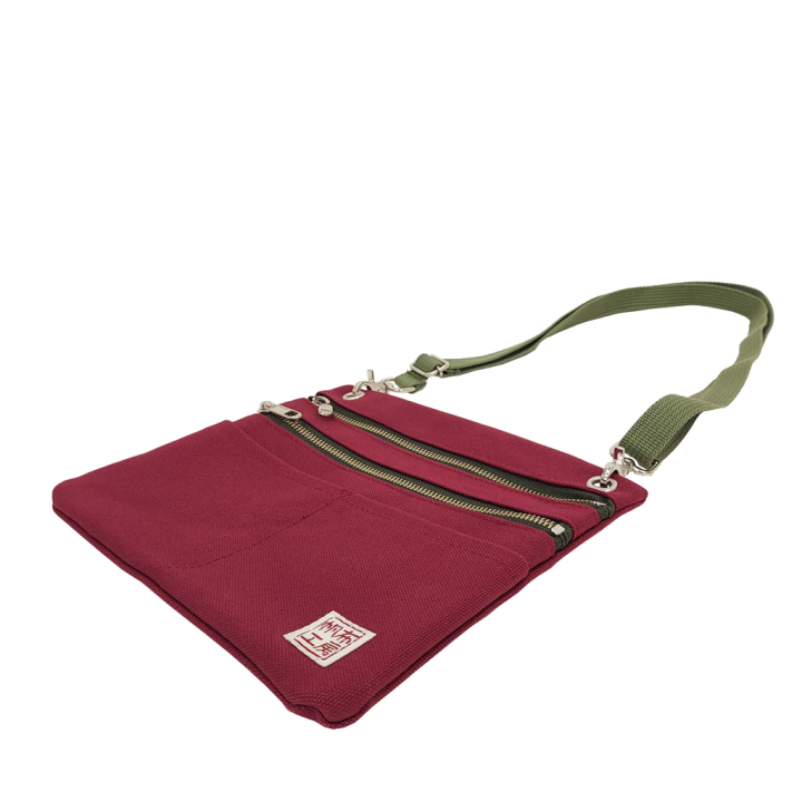 2WAY ショルダーバッグ 3J36 [帆布工房 はんぷこうぼう] 日本製 ポーチ サコッシュショルダー マチなし 帆布 キャンバス ブランド