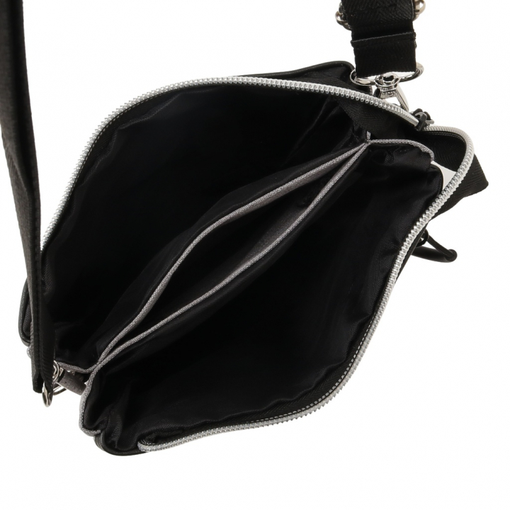 [CUBIC CORE キュービックコア]  サコッシュ ショルダーバッグ スマホショルダー スマホポーチ お財布ショルダー シンプル 薄マチ 収納力 灰色 グレー 1E30