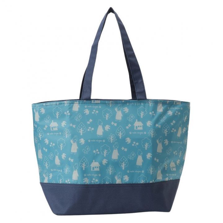 保冷バッグ トートバッグ 5M25 [ネコ人間 nekoningen ねこにんげん] 保温保冷 買い物 レジャー ネコ かわいい レディース スカイ