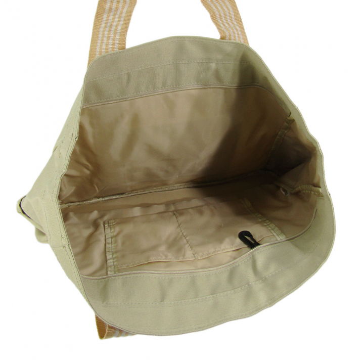 ファスナー付 ビッグ ラインベルト トートバッグ 全4色 |  A3 対応 肩掛け カジュアル 大きい お稽古 レッスンバッグ 軽量  男女兼用 マチ付き シンプル 薄茶 ベージュ 3W57