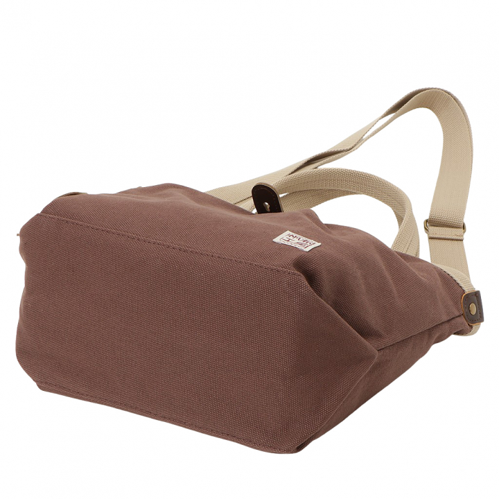 帆布工房 PEARIIシリーズ| バイカラー仕様 2WAY ハンドバッグ ショルダーバッグ 軽量 お弁当 天然素材 帆布 本革 底板付き ナチュラル カジュアル レディース はんぷこうぼう 3X40 