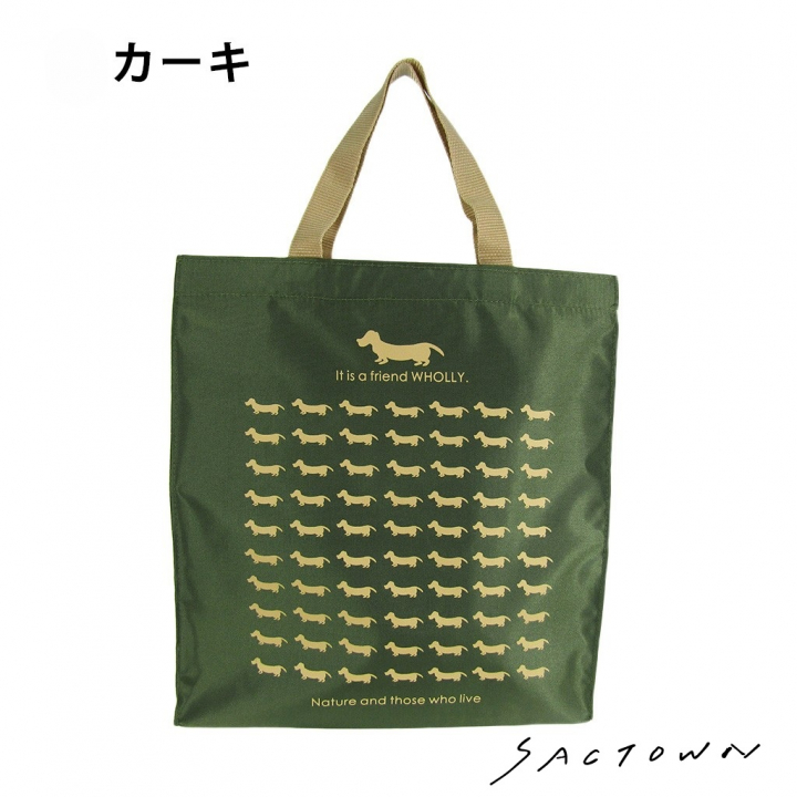 WHOLLY ウォーリー | ドッグプリント総柄 手提げバッグ | 全10色 3L13