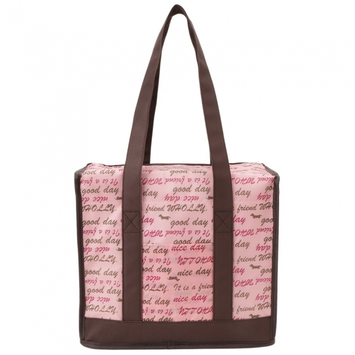 保冷バッグ トートバッグ 3L24 [WHOLLY ウォーリー] 保温保冷 買い物 レジャー イヌ かわいい レディース ピンク