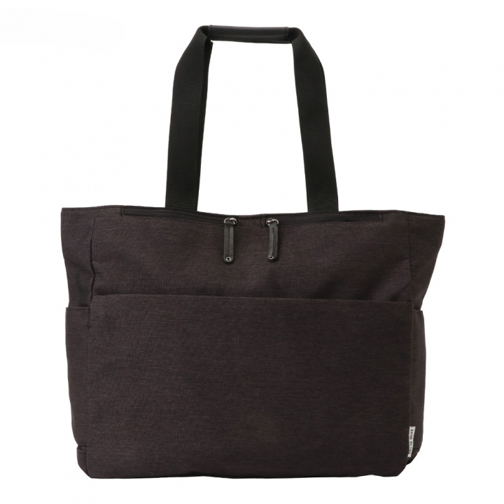 SAND GLASS｜B4 軽量 ビジネストートバッグ V.S.S機能 スマホ対応 ファスナー付きトートバッグ キャリーオン 撥水 シンプル モノトーン ワントーン  サンドグラスブラック 3G10