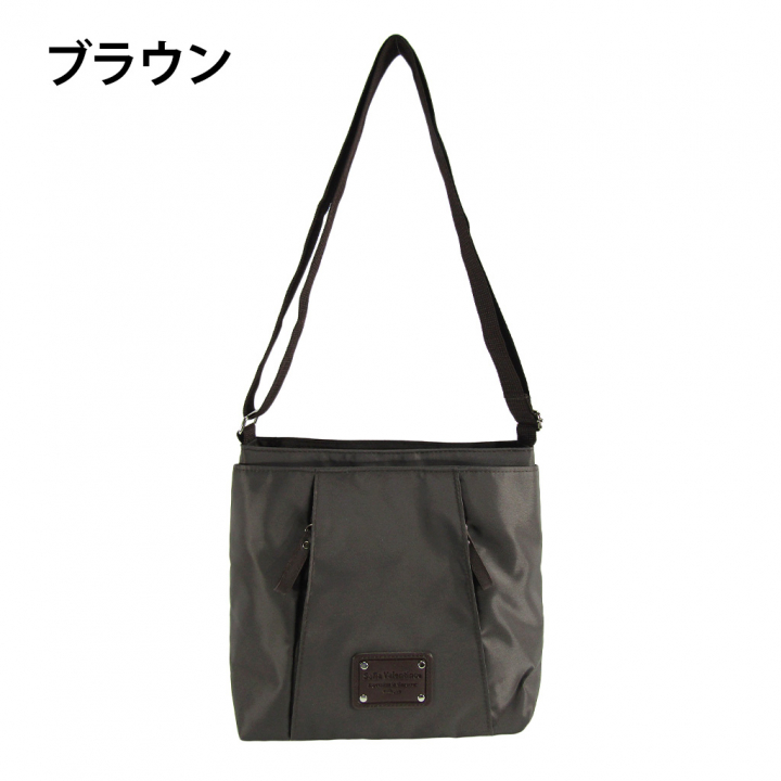 [Sofia Valentino ソフィアバレンチノ] 縦ファスナー ポケット付 ショルダーバッグ｜レディース 多機能 ななめ掛け グリーン 4874