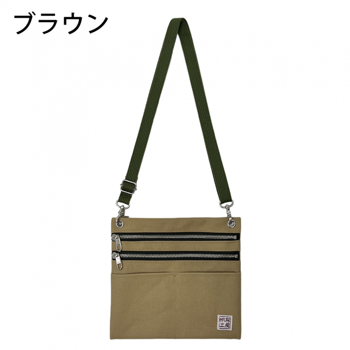 2WAY ショルダーバッグ 3J36 [帆布工房 はんぷこうぼう] 日本製 ポーチ サコッシュショルダー マチなし 帆布 キャンバス ブランド