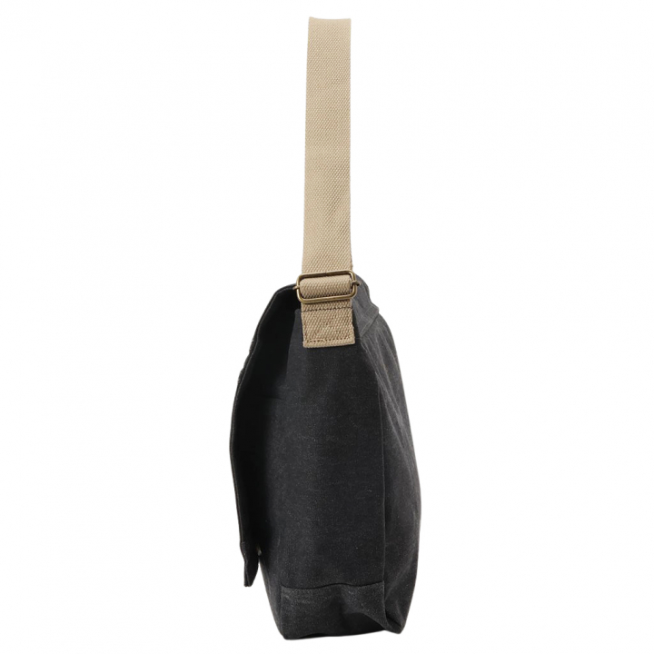  帆布工房 FLAP SHOULDER シリーズ ショルダーバッグ 全4色 | カジュアル 斜め掛け A4 ナチュラル シンプル 帆布 ショルダー トート トートバッグ ショルダーバッグ 通学 バッグ ショルダーバック メンズ レディース 男女兼用 サブバッグ 01ブラック