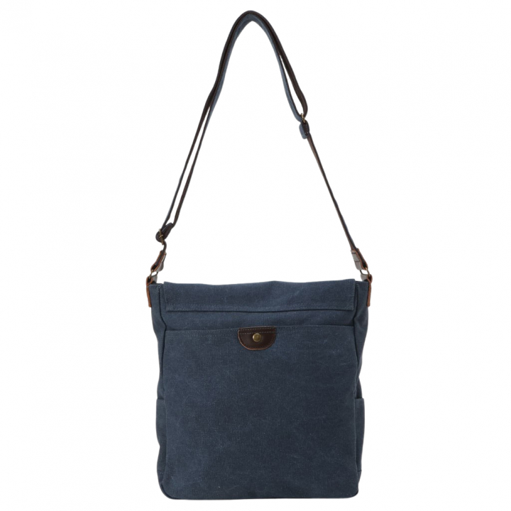  帆布工房 ヴィンテージIIシリーズ ショルダーバッグ 全4色 | 帆布 本革 ショルダーバック レディース メンズ ユニセックス 男女兼用 ムラ染め 斜め掛け 斜めがけ サブ サブバッグ サブバック お出かけ 旅行 通勤 通学カジュアル A4 00ネイビー