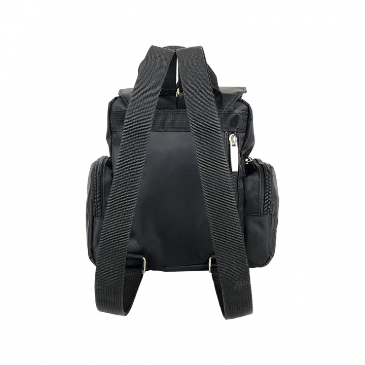 [Partner パートナー] フロントファスナー付 コンパクト リュック | 多機能 収納便利 ポケット 軽量 リュックサック タウン ブラック 5Y49