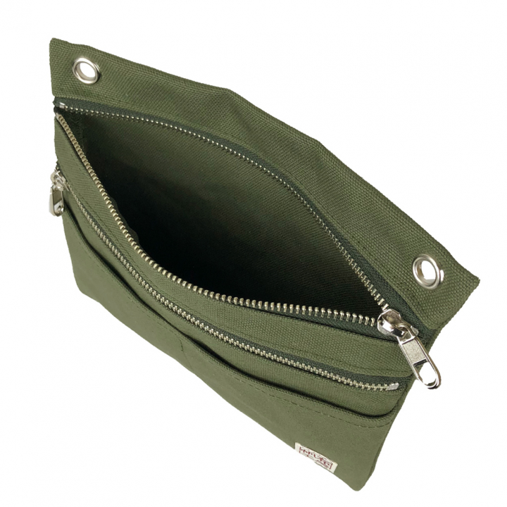 2WAY ショルダーバッグ 3J36 [帆布工房 はんぷこうぼう] 日本製 ポーチ サコッシュショルダー マチなし 帆布 キャンバス ブランド