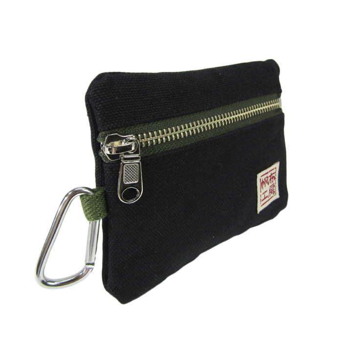 倉敷産帆布 日本製ティッシュポーチ 3J33 [帆布工房 はんぷこうぼう] ミニポーチ 帆布 キャンバス カラビナ付