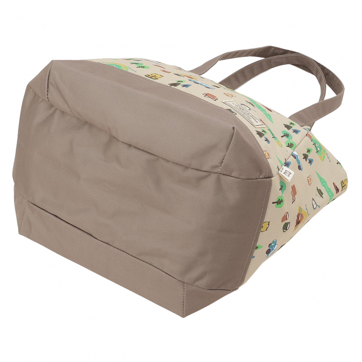 保冷バッグ トートバッグ 4WJ3 [mama fiore マーマフィオーレ] Picoteeシリーズ ピコティ 保温保冷 OUTDOOR柄 大容量 レジャー キャンプ レディース ベージュ