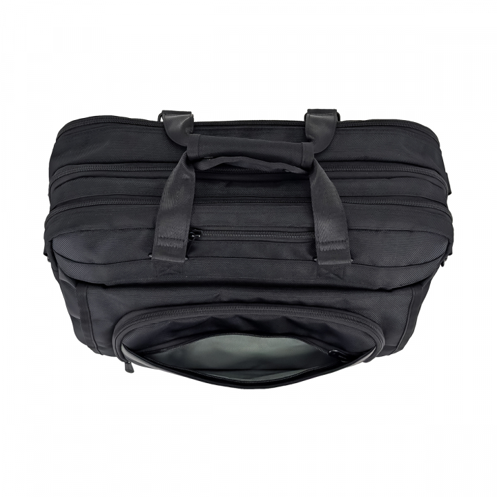 SANDGLASS｜キャリーオン機能 B4対応 拡張機能付き ビジネスバッグ 大容量 多機能 撥水 リュック 手持ち ビジネスリュック PC タブレット収納 出張 サンドグラス ブラック 3G07