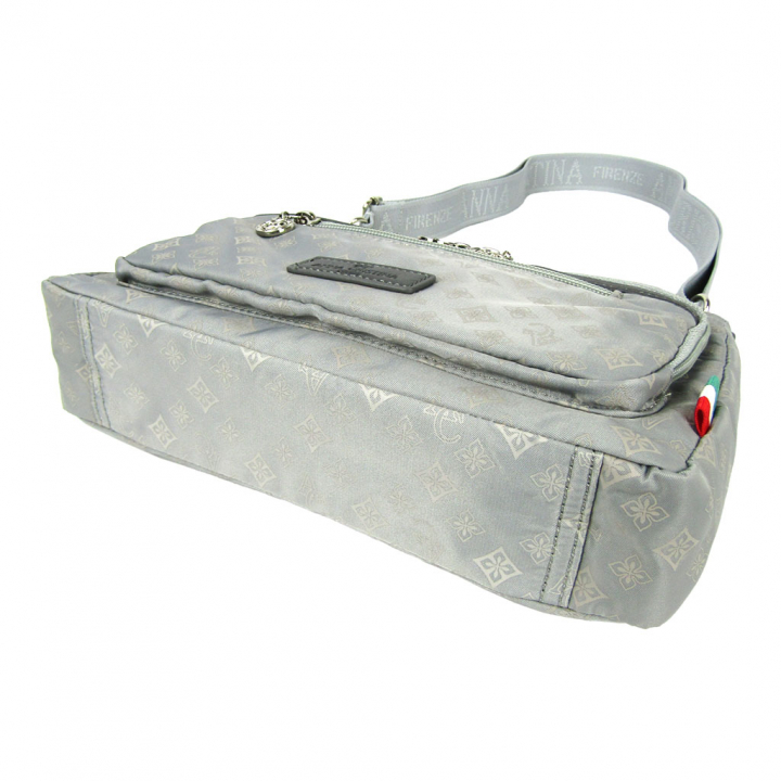 [ANNA CRISTINA アンナクリスティーナ]  モノグラム ウォレットショルダー バッグ |多機能 2WAY バッグインバッグ ポケット充実 お出かけ 通院 レディース 灰 グレー 4A38
