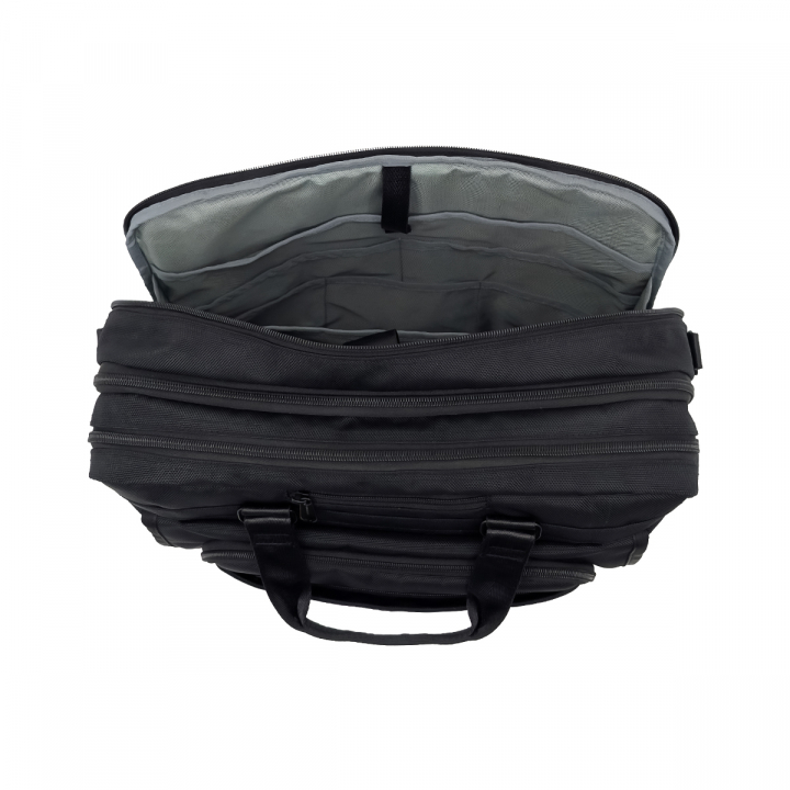 SANDGLASS｜キャリーオン機能 B4対応 拡張機能付き ビジネスバッグ 大容量 多機能 撥水 リュック 手持ち ビジネスリュック PC タブレット収納 出張 サンドグラス ブラック 3G07