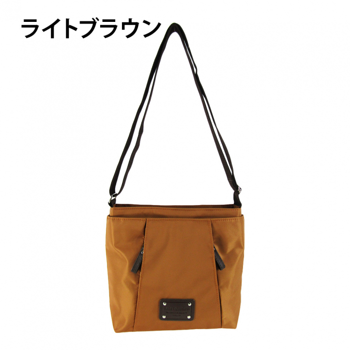 [Sofia Valentino ソフィアバレンチノ] 縦ファスナー ポケット付 ショルダーバッグ｜レディース 多機能 ななめ掛け オレンジ 4874