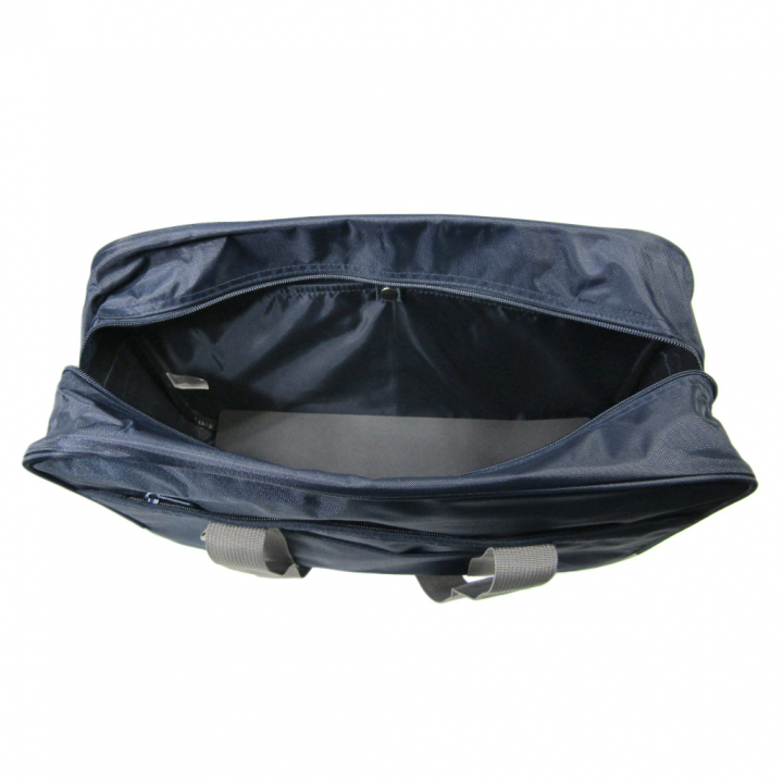 [A.O.T エーオーティー] A4対応 シンプル スクールバッグ スクバ 通学用 サブバッグ 横向き  学校 通学かばん 学生 生徒 男女兼用 紺×灰 ネイビー×グレー 3387