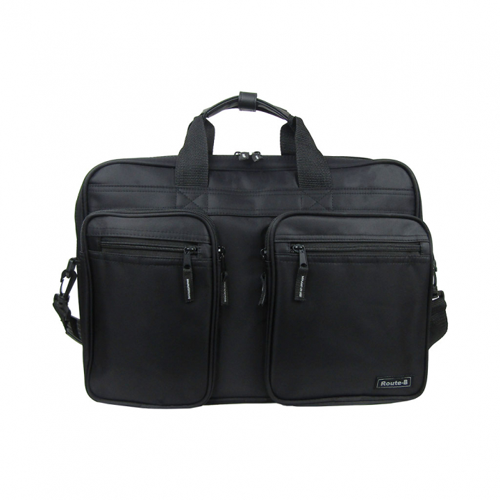  [Route-B ルートビー]  2WAY ビジネスバッグ A4対応 ショルダー 手提げ 通勤 軽い 就職 PC タブレット シンプル 黒 ブラック 0423