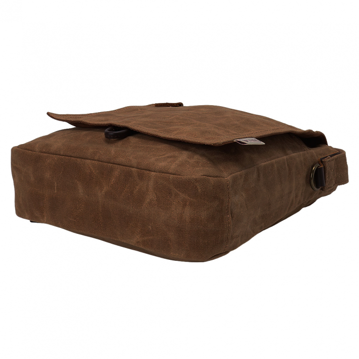 帆布工房 HUSKYII シリーズ 全３色 | B5対応 帆布ショルダーバッグ パラフィン加工 撥水 天然素材 帆布 キャンバス 旅行 通学 男女兼用 頑丈 はんぷこうぼう 茶 ブラウン 3X25